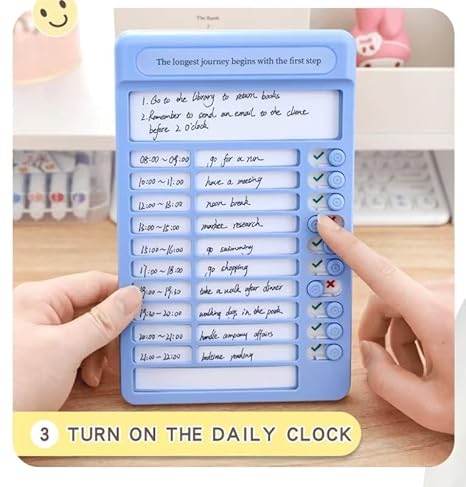 Portable Self-Discipline Chores Chart With 15 Pcs Blank Paper
