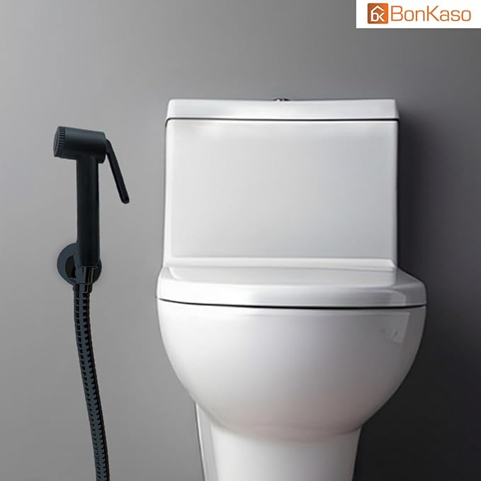BonKaso ABS Health Faucet- Black Finish Jet Spray for Toilet