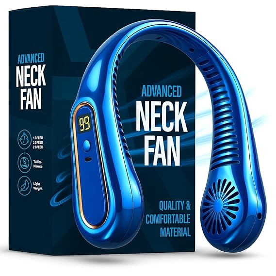 Neck Fan, Portable Bladeless Neck Fans Rechargeable
