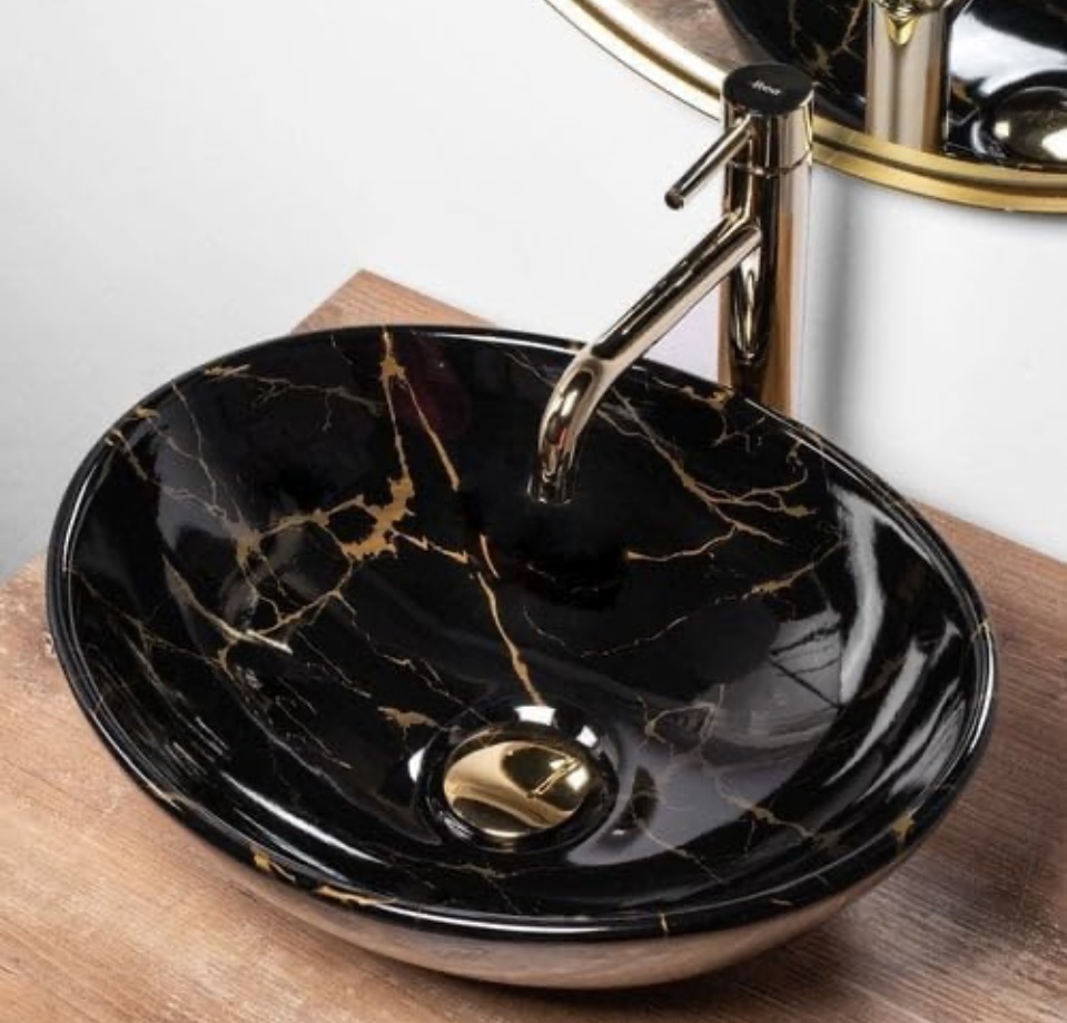 REMOTION Tabletop Ceramic Bathroom Sink