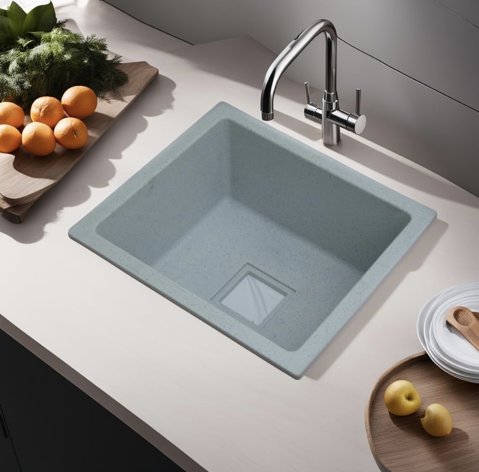 REMANENCE Granite Quartz Single Bowl Kitchen Sink
