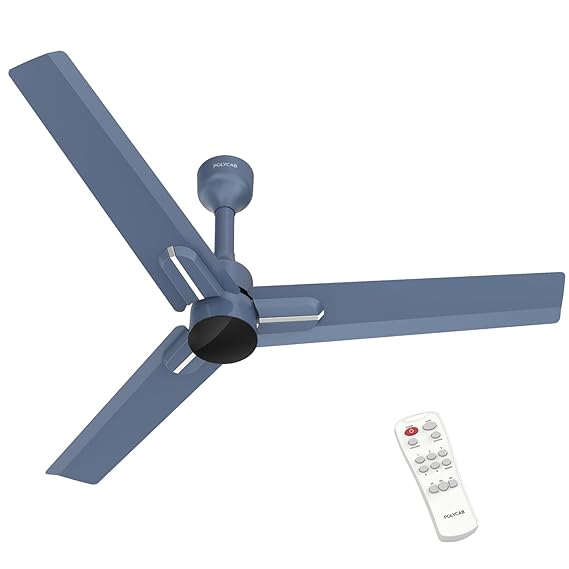 Polycab Wizzy Neo 1200mm 5-Star BLDC, Remote Ceiling fan for Living Room