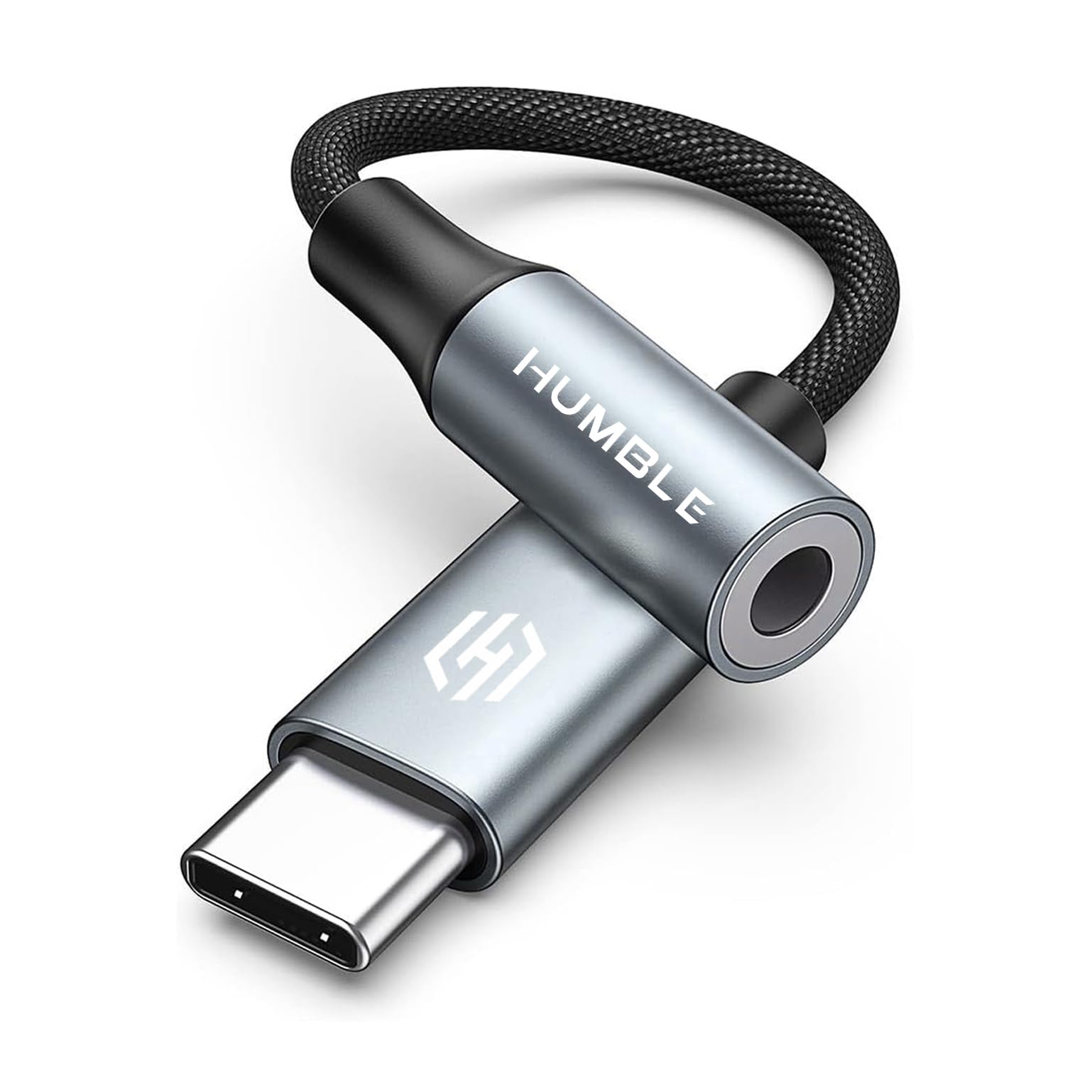 HUMBLE Type-C to 3.5mm Audio Jack Adapter with DAC – Compatible with iPhone 15 Pro Max/ 15 Pro/ 15 Plus, Galaxy