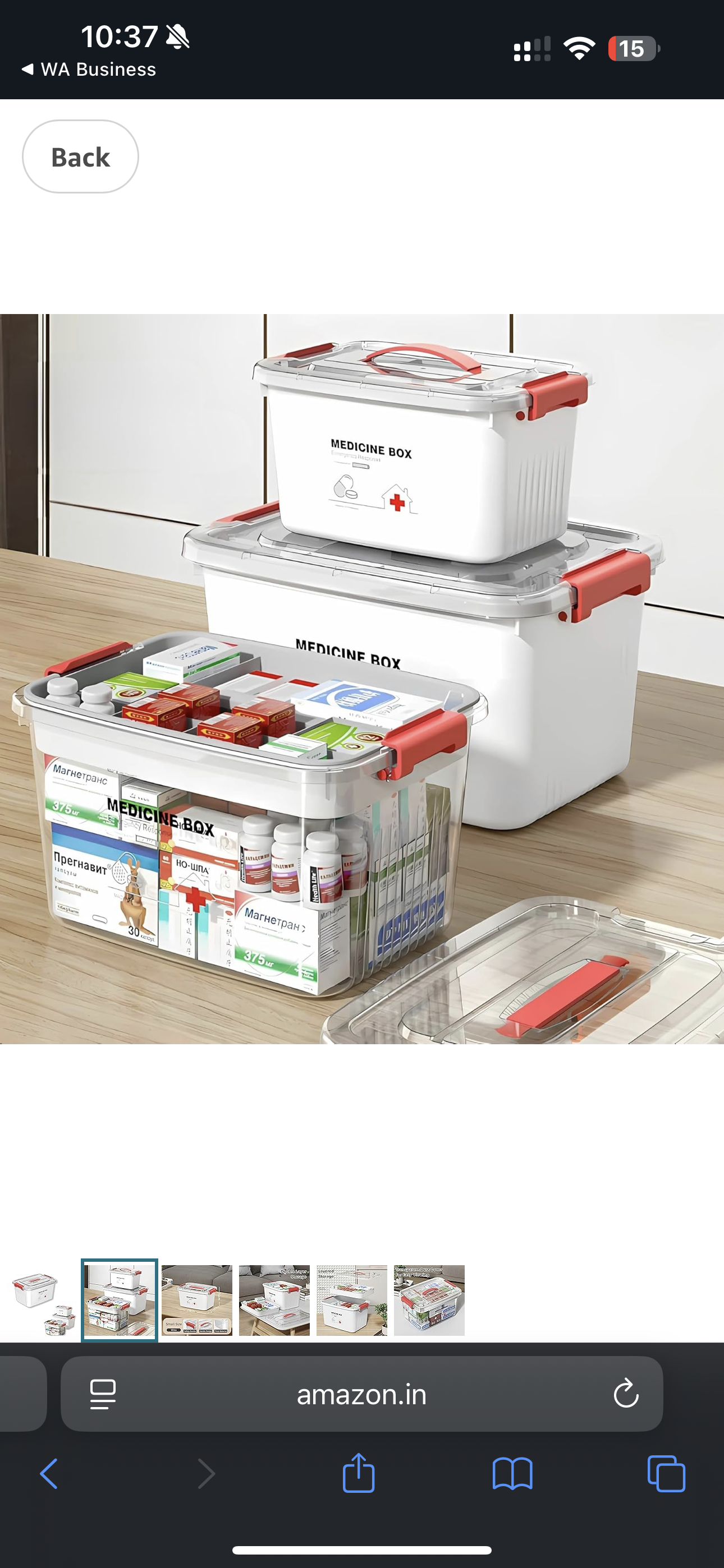 KREPS Plastic Medicine Storage Box Organizer