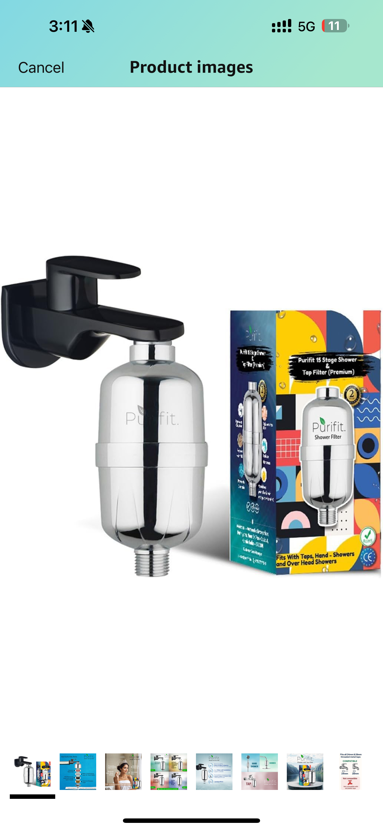 Purifit Shower and Tap Filter for Hard Water