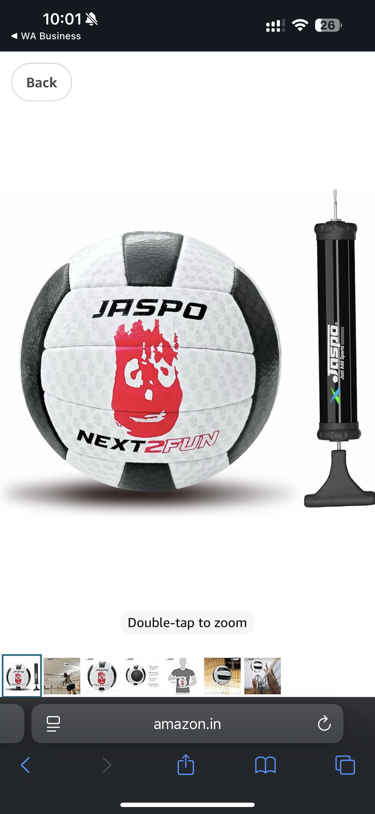 jaspo Soft Touch Recreational pu Leather Volleyball with Hand Air Pump,