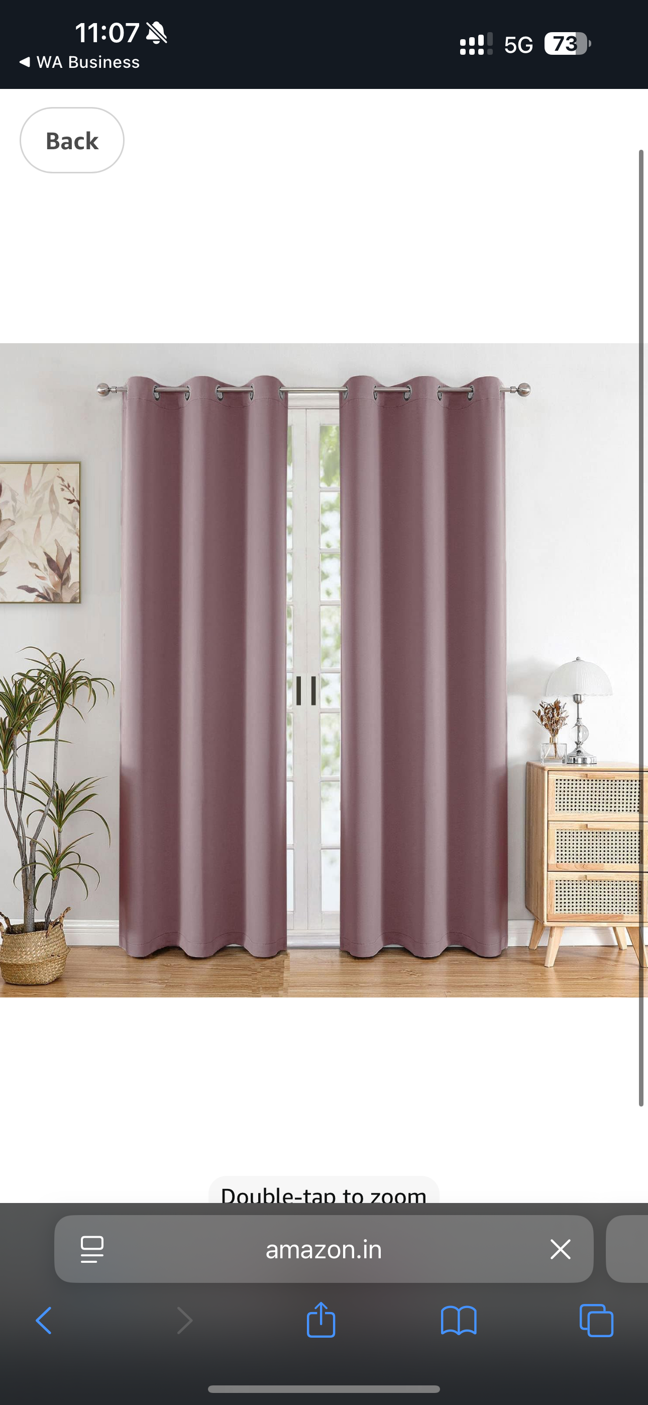 HOMEMONDE 7 Feet Curtain for Door - Noise Reduced and Fade Resistant Blackout Curtains, 75% Room Darkening Drapes for Living Room, Bedroom Pack of 2, (Lavender, 213 x 118 CM)
