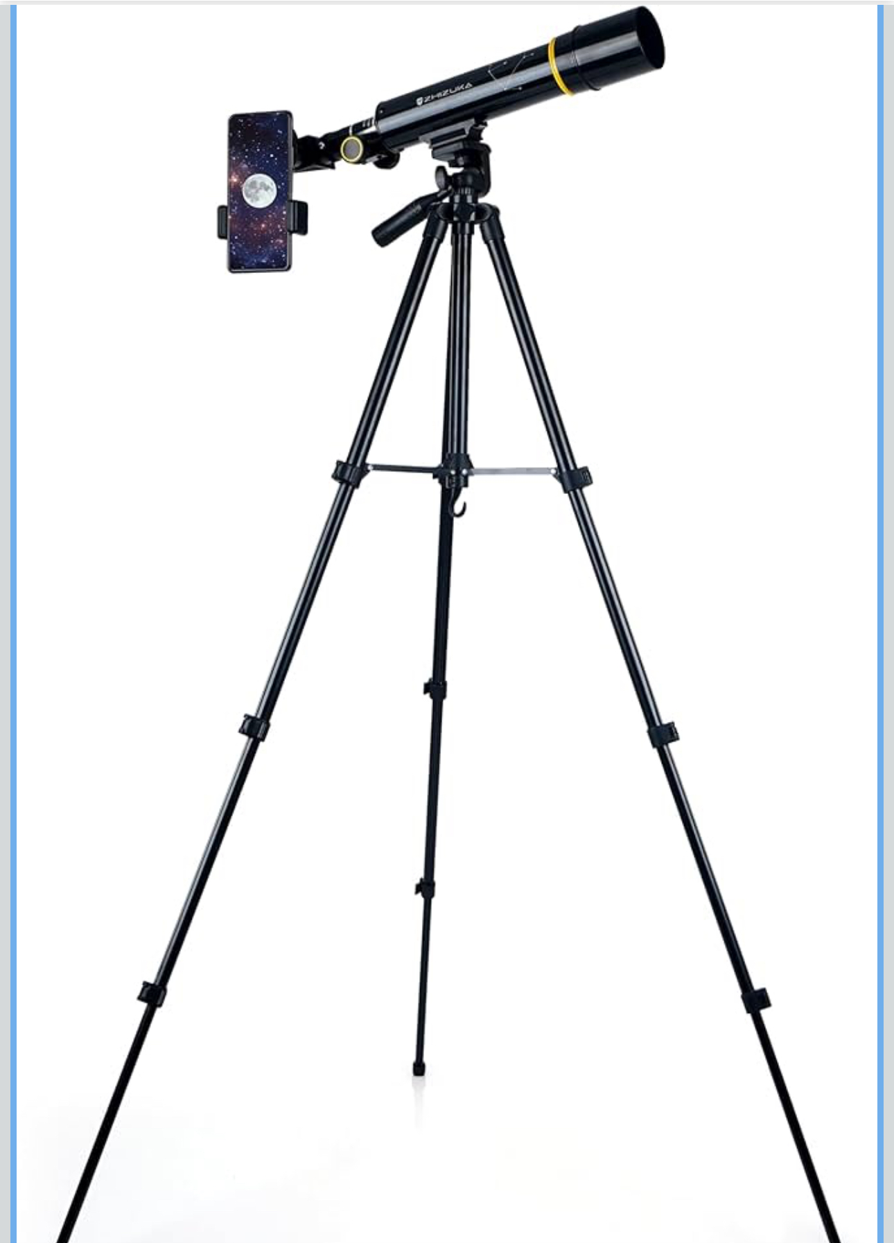 Zhizuka ZH400 Telescope 50mm Aperture 400mm with Phone Mount and Portable Tripod Stand Astronomical