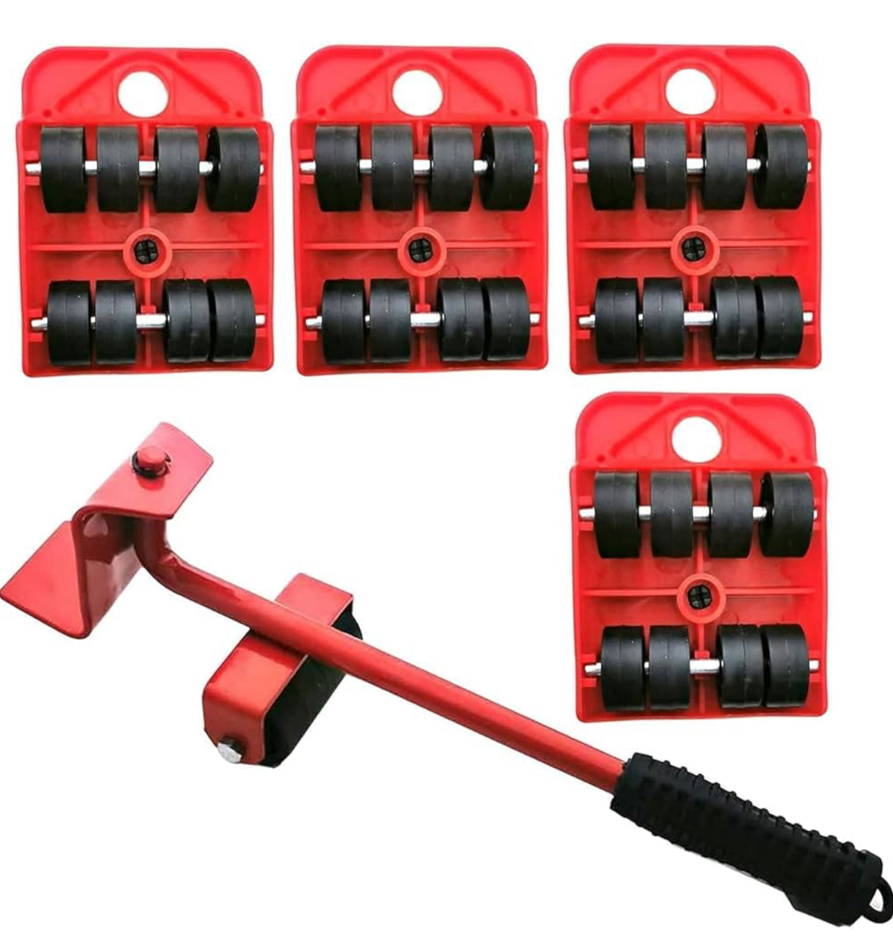 Dealsure Heavy Mover Lifter Shifting Tool Set, Move Roller Tools 360 Degree Rotatable Pads