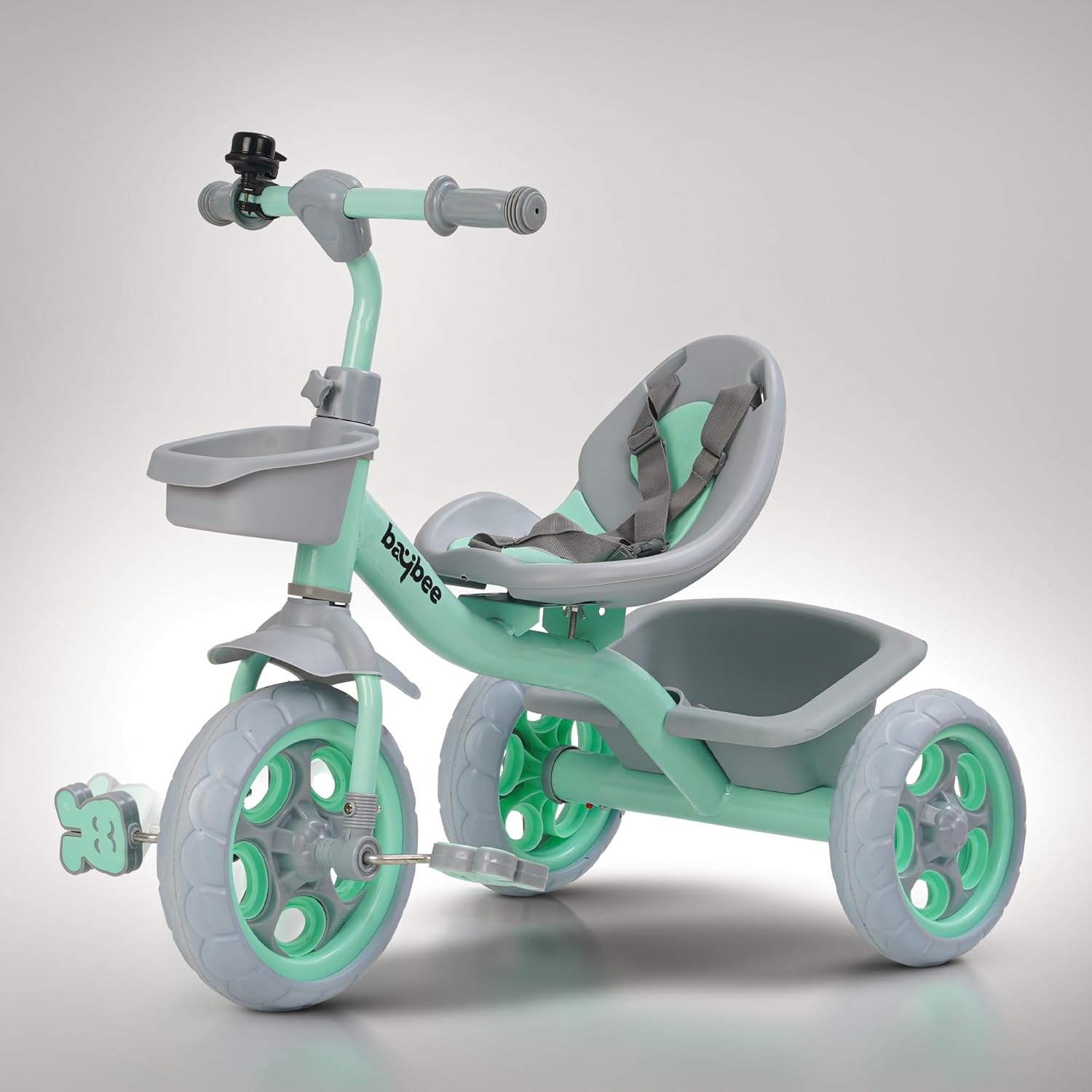 Baybee Beagle Baby Cycle for Kids, Plug Kids Tricycle with Eva Wheels, Safety Belt, Footrest & Toy Storage Basket