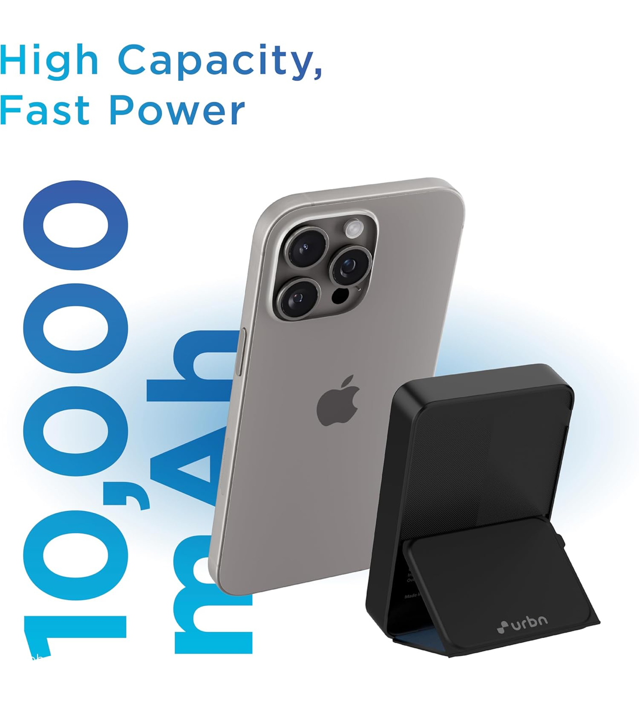 URBN 10000 mAh Stand Magsafe Power Bank with Stand || Black