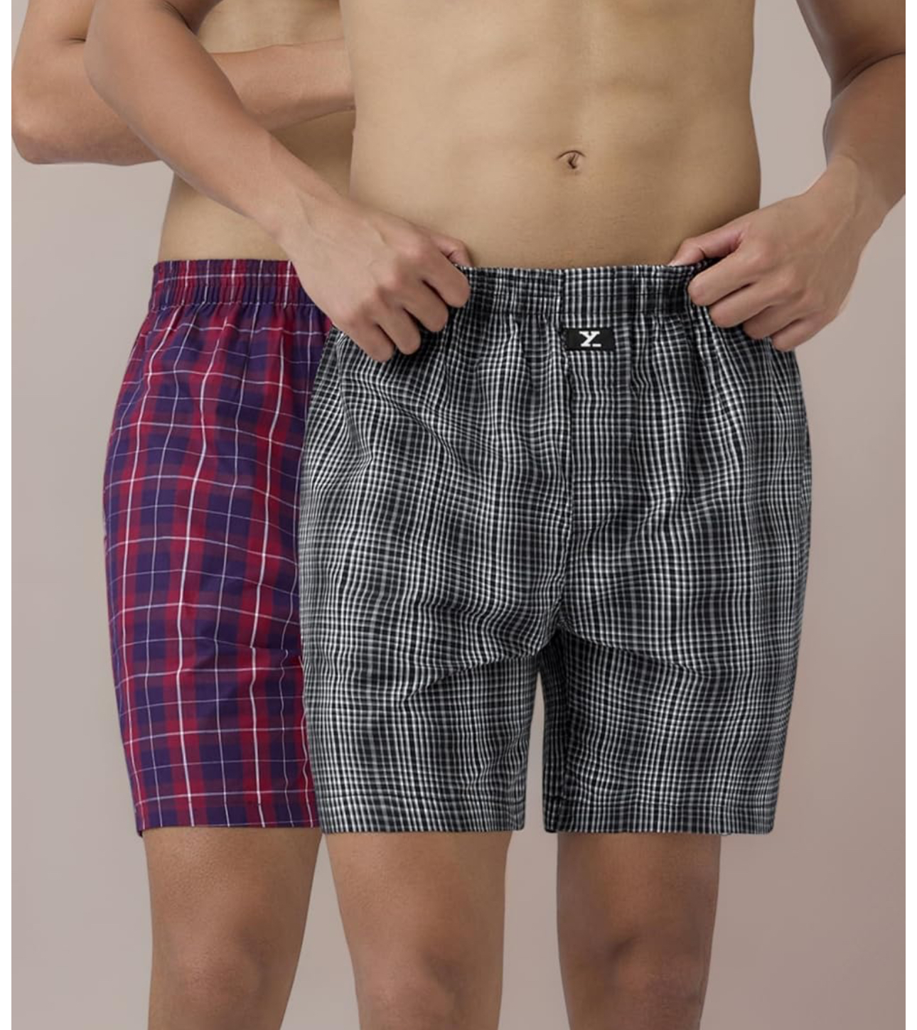 XYXX Men's Checkmate Relaxed Fit Cotton Boxer