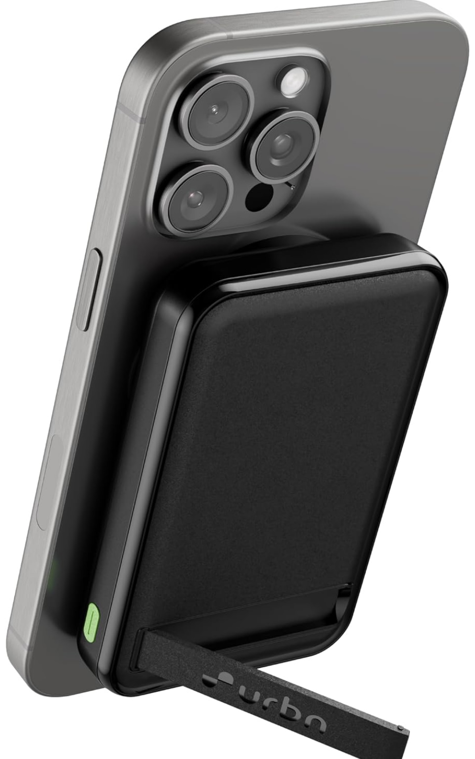 Urbn 10000 mAh Arc MagTag Power Bank with Side Stand | 15W Fast Wireless & 22.5 W Wired Charging | Type C Input/Output