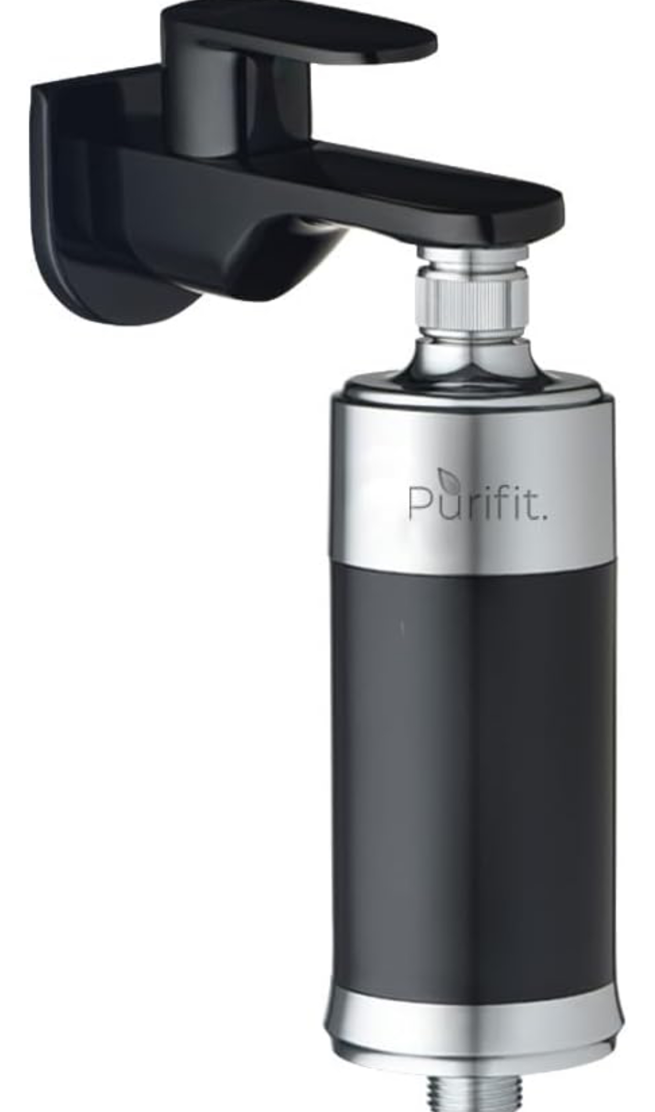 Purifit Plastic Chrome Shower And Tap Filter For Hard Water|