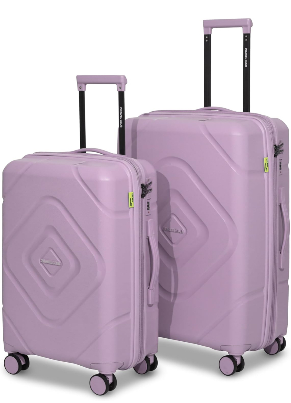 TRAVEL CLUB Moscow – Rose Gold Luggage Set | 61 & 71 cm Trolleys | Sleek, Unbreakable & Lightweight Hardcase Suitcases – Set of 2, Trolley Bag for Travel