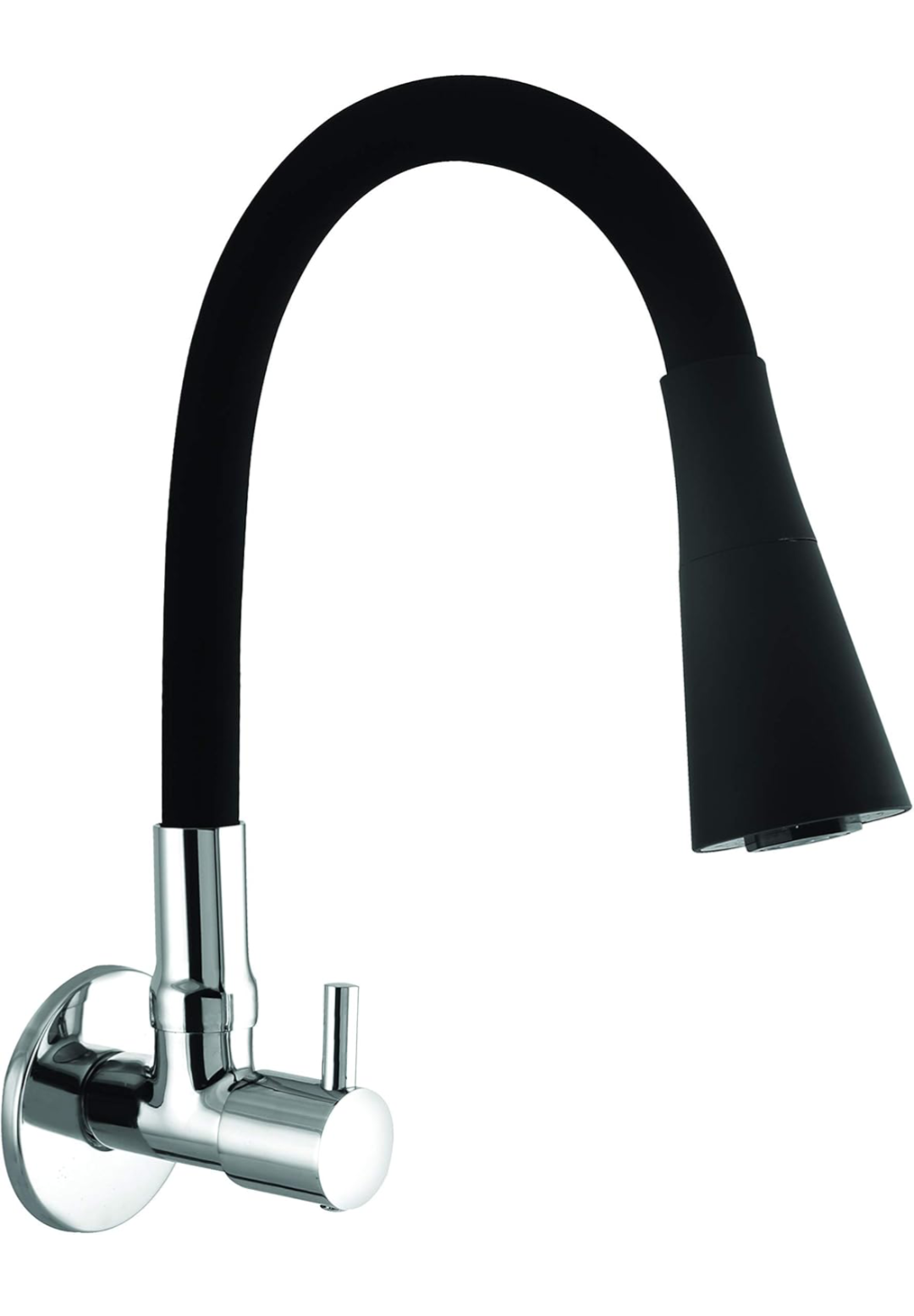 10X Sink Tap for Kitchen BL-9876 Flexible Neck Black Color Wall Mount