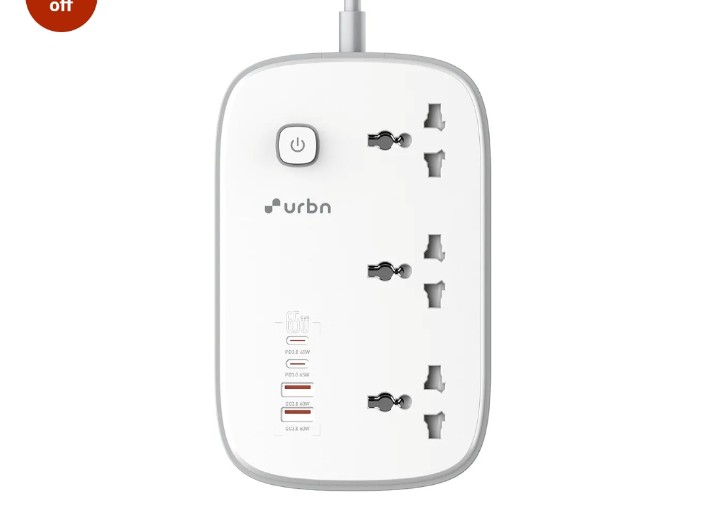 URBN 7-in-1 Power Strip with 65W GaN Technology