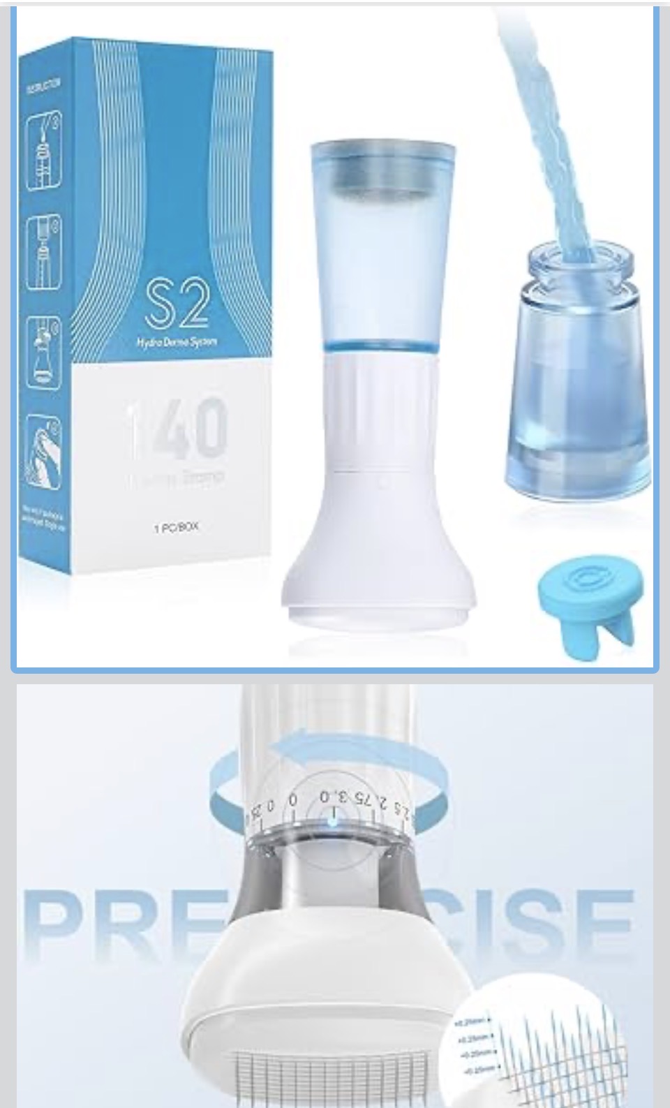 VELLOREX Microneedling Derma Roller for Hair Growth, 0.25mm Adjustable Dermaroller for Scalp & Beard Care, FDA-Cleared Beauty Pen, Effective Home Treatment Tool (Scalp Care Kit)