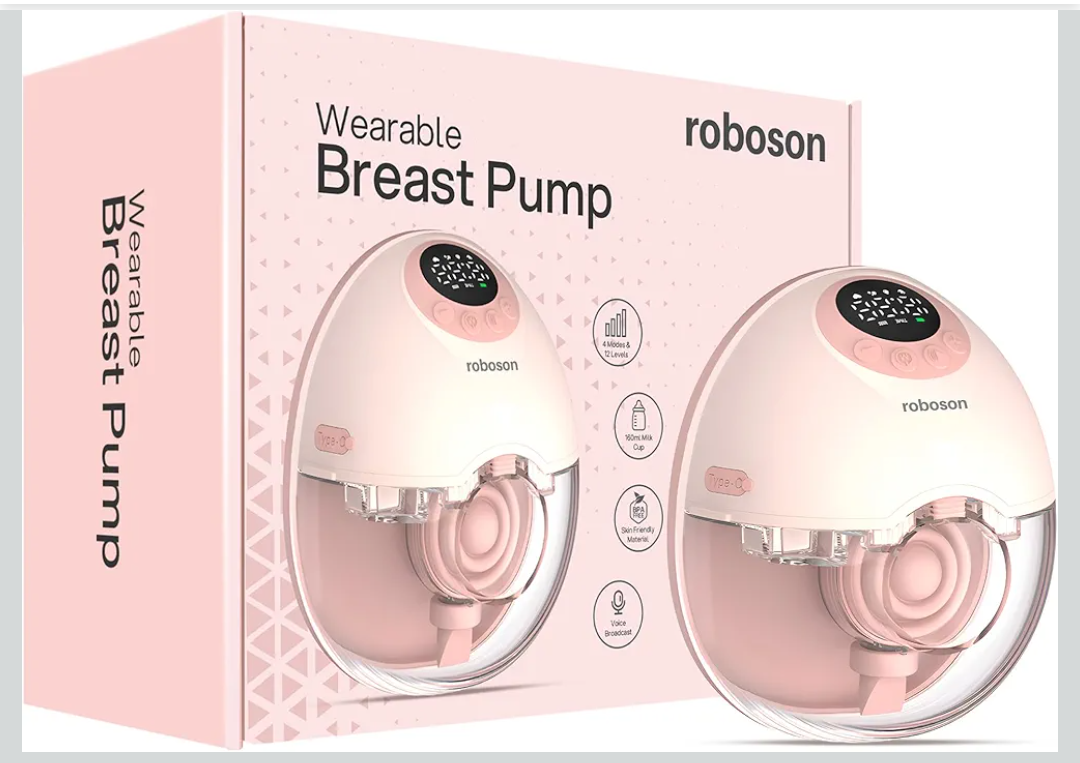 Roboson Wearable Electric Breast Pump for Feeding Mothers