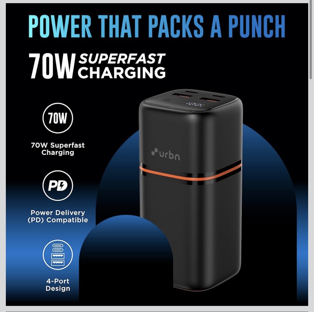 URBN 20000 mAh 70W Premium Nano Power Bank