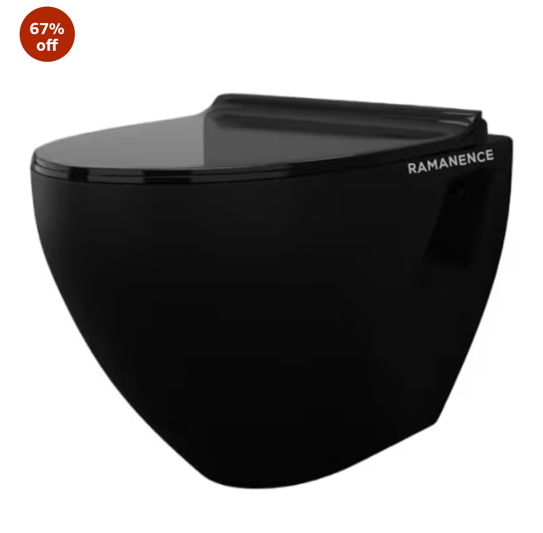 REMANENCE Ceramic Commode Wall Mount/Wall Hung Western Toilet/Commode