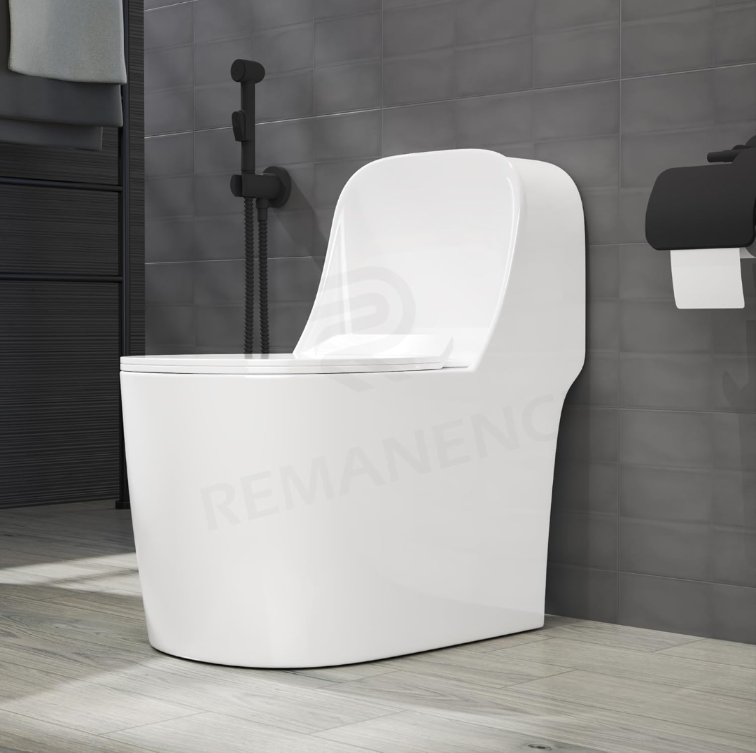 REMANENCE Premium One-Piece Floor Mounted Western Toilet with Soft Close Seat Cover