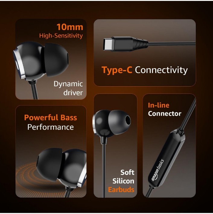 Amazon Basics Wired Earphones