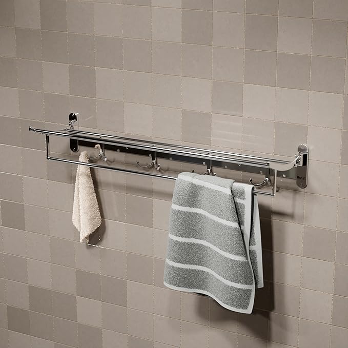 Ruhe Round Towel Rack Premium Grade Stainless Steel Round Foldable Towel Rack