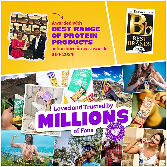 Yogabar Strong Coffee Crush Protein Bars(Pack of 6), 12g Protein, No Added Sugar, No Preservatives