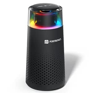 Portronics AeroDrive, Type-C Powered Car Air Purifier with H13 HEPA Filter, 3-Stage Filtration(Pre-filter, HEPA13 & Activated Carbon Filter) 360° Air Intake,Removes PM 2.5 & PM 10,RGB Ambient Lighting