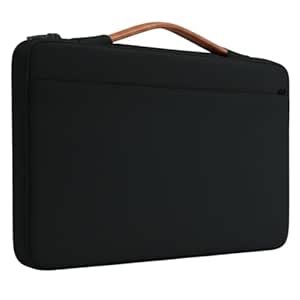 Dyazo Laptop Sleeve 15.6 Inch with Handle & Front Accessory Pocket | Protective Carry Case with Organized Compartments | Soft Inner Lining | Compatible for Mac, Dell, HP, Lenovo, Acer & More (Black)