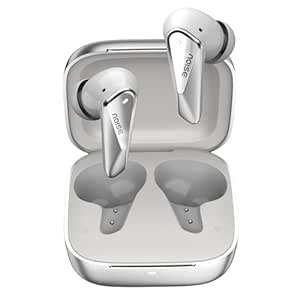 Noise Buds N2 Pro Truly Wireless Earbuds with ANC (Up to 32dB), 70H Playtime, Dual Pairing, InstaCharge (10 Min = 200 Min), Bluetooth v6.0, Metallic Finish – Lunar Silver