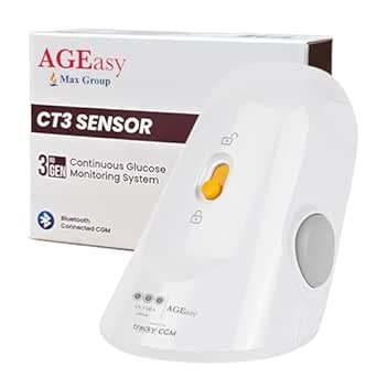 Antara AGEasy (Max Group) CGM Sensor | Needleless Patch Sensor for Continuous Glucose Monitoring | Real-Time Blood Sugar Tracking | 14-Day Sensor Life, Durable and Waterproof, Arm or Belly Placement, 480 Readings per Day, Easy to Use
