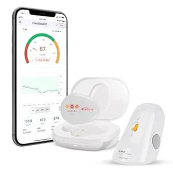 Antara AGEasy (Max Group) CGM Sensor & Transmitter for Smart Glucose Tracking | Real-Time Blood Sugar Level Tracking | Bluetooth-Enabled Continuous Glucose Monitor Device | Needleless Patch Sensor – No Finger Pricks, Waterproof, Compact & Lightwei...