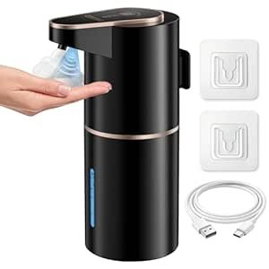 Costar Automatic Soap Dispenser for Wash Basin, Rechargeable Sensor Foaming Handwash Dispenser Wall Mount, 3-Speed Adjustable, Auto Foam Dispenser for Kitchen, Bathroom - Deluxe Version