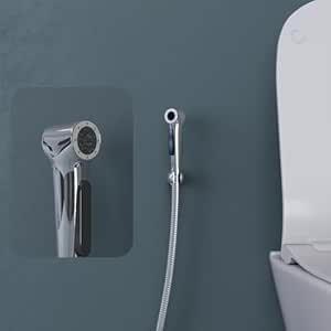 Imperial Health Faucet for Bathroom-Chrome Body with Royal Design- Jet Spray for Toilet-Complete Set with 1-Meter SS 304 Hose Pipe & Wall Hook - 1 Year LORAZZO Limited Warranty