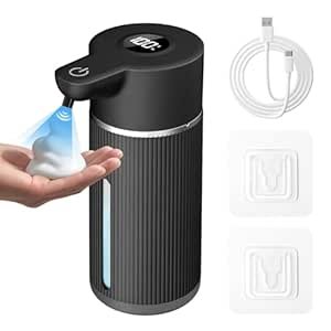 Costar 450ML Automatic Soap Dispenser Touchless, Rechargeable Sensor Hand Wash Dispenser with Digital Electricity Screen, 4-Speed Adjustable Foam Dispenser, Auto Dispenser for Bathroom, Kitchen