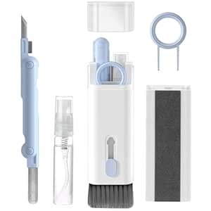 Elfora 7 in 1 Electronic Cleaner kit | Cleaning Kit for iPad | iPhone | Airpods | Monitor Screen | Keyboard | Dust Brush Including Soft Sweep | Swipe | Airpod Cleaner Pen | Key Puller and Spray Bottle